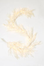 The All Aglow - Pre Christmas Mantel Garland Winter shown in full, highlighting garland texture