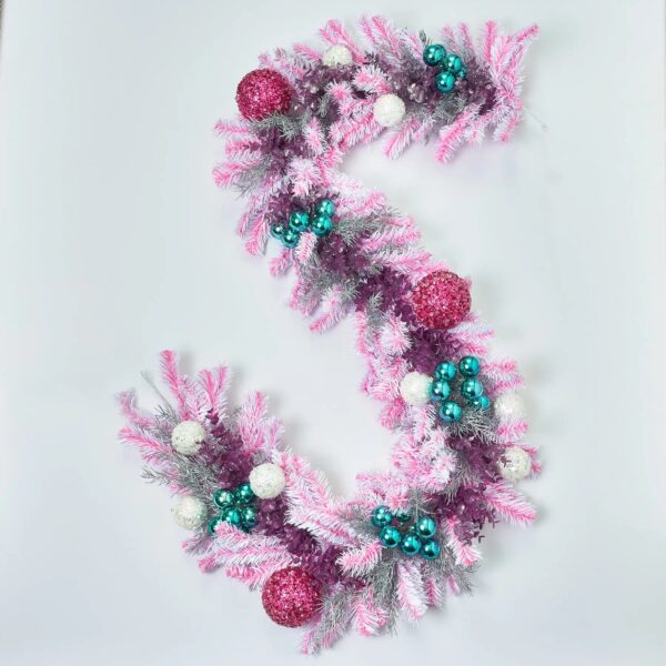 The Dream House Garland - Glittered Pine, Metallic Eucalyptus, Ornament Christmas Garland Holiday Mantle Table