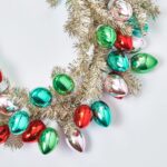 Alternate angle of the Razzle Dazzle Christmas - Gold Silver Tinsel Garland showing full length