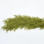 Alternate angle of the Real Touch Cedar Christmas Holiday Front Door Garland showing full length