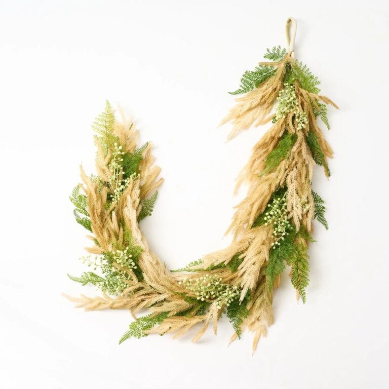 Fern Queen - Green Lace Fern, Beige Norfolk Spring Summer Garland