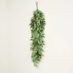 Detail view of berry and foliage detail from the All Seasons Faux Blade Eucalyptus, Gooseberries