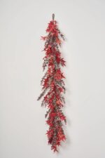 Alternate angle of the Autumn Evenings - Red Japanese Fall Mantle Garland showing full length