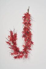 Alternate angle of the Brown Branch and Twig Lighted lit Garland Table showing full length