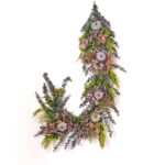Witches Brew - Purple Pumpkin, Berry and Maple Leaf Fall Mantle Garland Halloween Table Runner