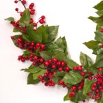 The Real Touch Salal Leaf Holiday Christmas Garland Table shown in full, highlighting garland texture