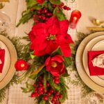 Detail view of berry and foliage detail from the Real Touch Mixed Winter Greenery, Christmas