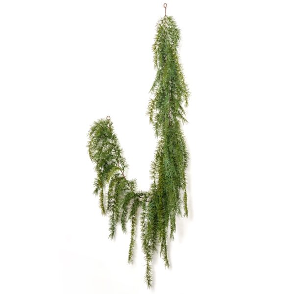 Draping Green Pine Garland Cascading Winter Greenery Christmas Decor - 6 Foot - 6 Foot