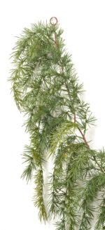 Close-up of greenery along the garland on this Draping Green Pine Garland Cascading Green Pine