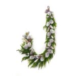 Deluxe Cypress and Norfolk Winter Greenery with Snowy Pinecones Holiday Christmas Garland Table Runner