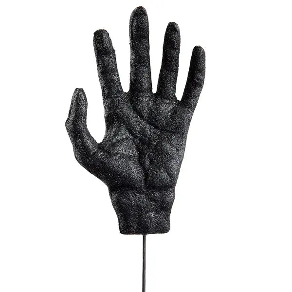 Close-up of bloom tips on this Spooky Black Glitter Skeleton Hand Skeleton Hand Pick