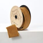 D. Stevens Golden Brown Taffeta 10 Yd. Wire - Lined Ribbon Spool - Golden Brown