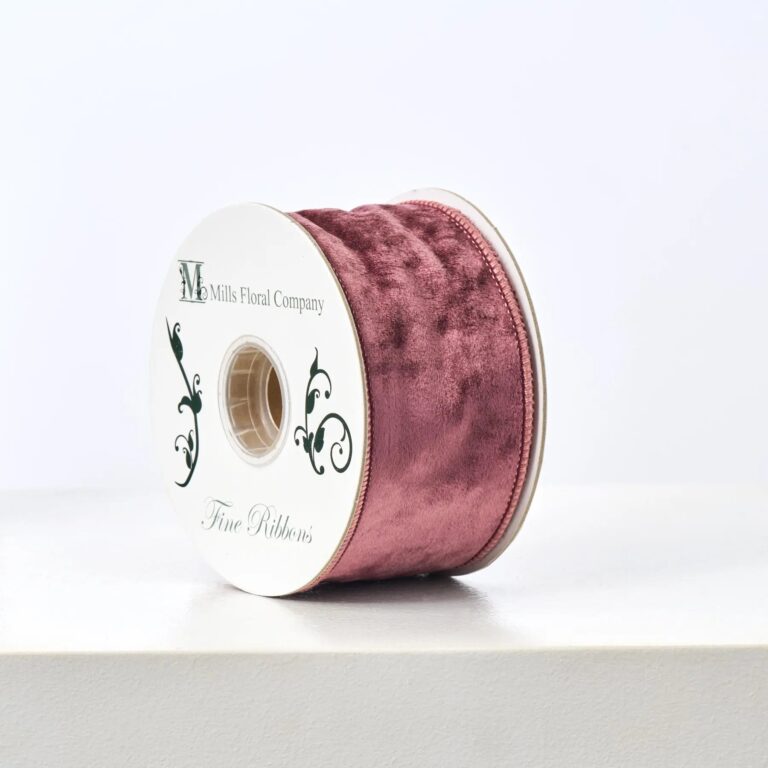 Plum Raisin Velvet 10 Yd. Wire - Lined Ribbon Spool
