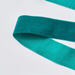 Alternate angle of the Teal Green Velvet Lux Ribbon Velvet Lux Ribbon showing wreath face