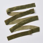 Close-up of blooms and berries on this Olive Green Velvet Lux Ribbon Velvet Lux Ribbon