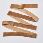 Close-up of blooms and berries on this Chestnut Brown Velvet Lux Ribbon Velvet Lux Ribbon