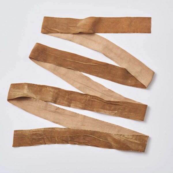 Close-up of blooms and berries on this Chestnut Brown Velvet Lux Ribbon Velvet Lux Ribbon