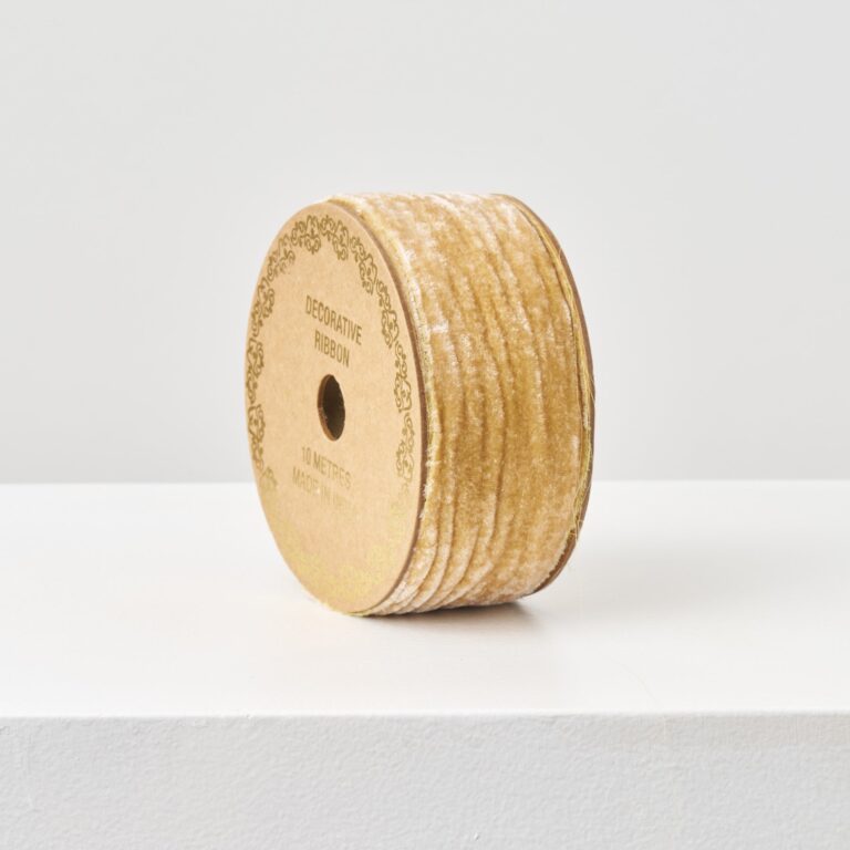 Champagne Velvet Raw Edge Ribbon - 10 Yard Spool - Champagne