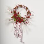 Alternate angle of the Sparkling Love Affair - Red Valentines Day Wreath showing wreath face