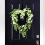 Lucky In Love - Bells of Ireland, Green Ranunculus, Day Heart Wreath - Green and