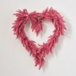 Rose Pampas of the Heart - Rose Pampas Grass Heart Wreath