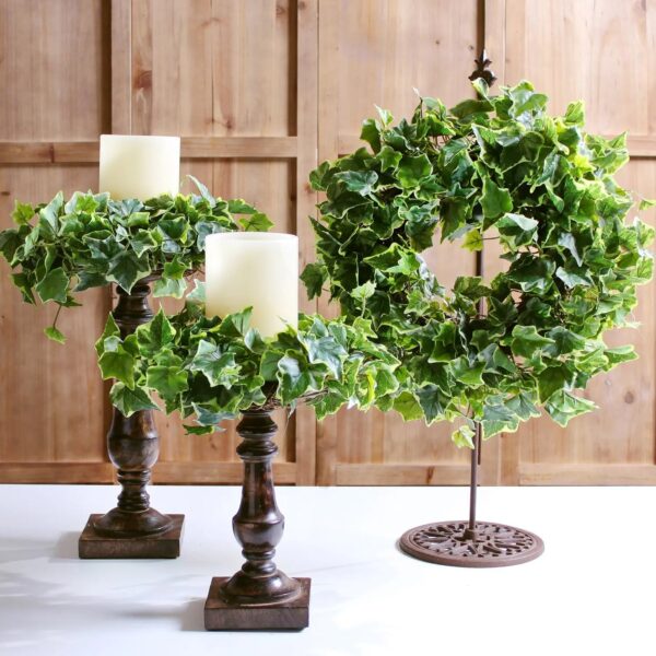 Variegated Real Touch English Ivy Mini Wreath or Candle Wreath Centerpiece