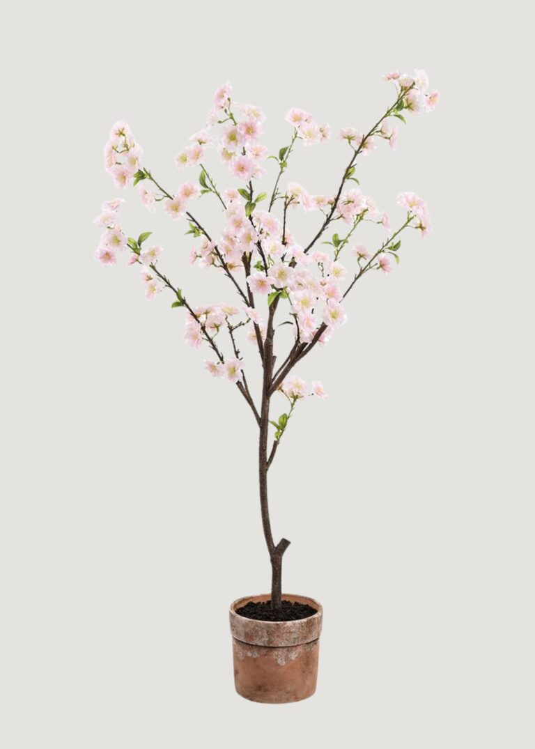 Blush Artificial Cherry Blossom Arrangement in Clay Pot - 49 inch