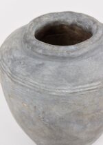 Detail view of glass texture detail from the Distressed Rustic Concrete Vase - 12 inch