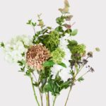 Artificial Hydrangea Wildflower Bouquet in Cream and Pink - 32.25 inch