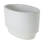 Large White Concrete Glendale Boat Planter Vessel
