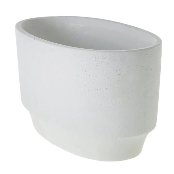 Large White Concrete Glendale Boat Planter Vessel