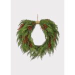 26" Real Touch Cedar & Berry Wreath