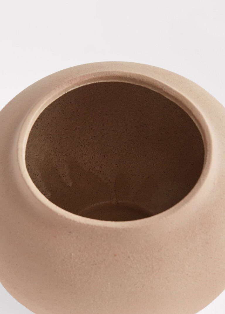 Close-up of vase silhouette detail on this Large Handmade Stoneware Vase Handmade Stoneware Vase
