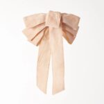 Blush Pink Velvet Lux Hand - Tied Drape Loop Bow - Blush Pink