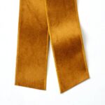 Close-up of blooms and berries on this Golden Brown Taffeta Wire Drape Loop Bow