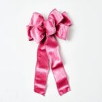 Pretty Pink Velvet Wire - Lined Hand - Tied Drape Loop Bow