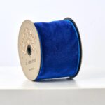 D. Stevens Navy Blue Velvet Wire Lined Ribbon - 10 Yard Spool - Default Title