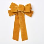 Mustard Yellow Wire - Lined Hand - Tied Drape Loop Bow