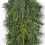 Alternate angle of the Outdoor UV Protected Bristle Pine Single Swag showing full swag shape