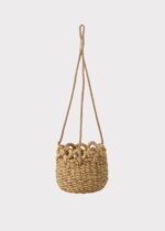 Handmade Woven Seagrass Hanging Plant Basket - 20 inch Tall