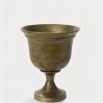 Large Aluminum Metal Hullen Urn Vase in Bronze - 10.5 inch