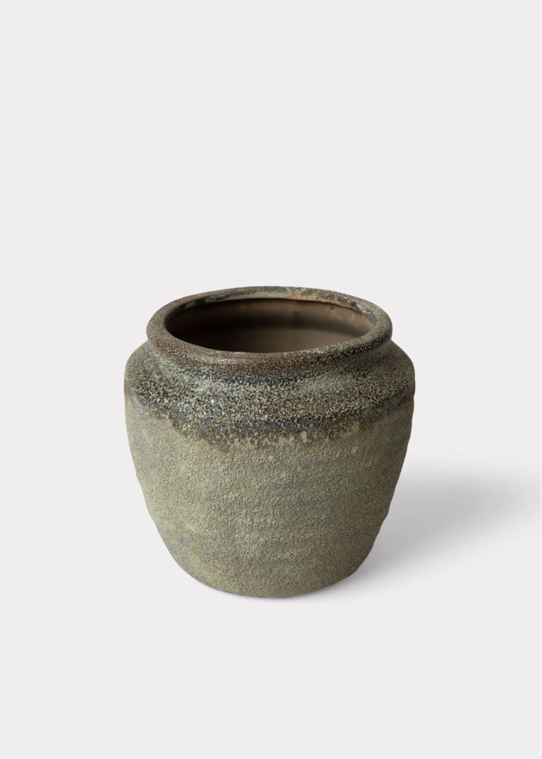 Earthy Ceramic Planter Pot - 6.25 inch Tall