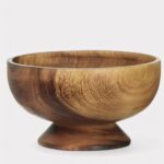 Handmade Wood Footed Planter - 6.5 inch Tall