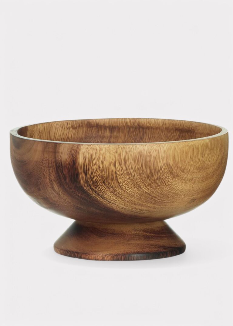 Handmade Wood Footed Planter - 6.5 inch Tall