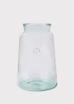 etúHOME Large French Mason Jar Vase - 14.25 inch Tall