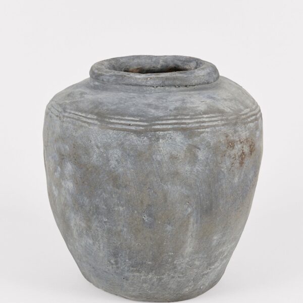Distressed Rustic Concrete Vase - 12 inch Tall