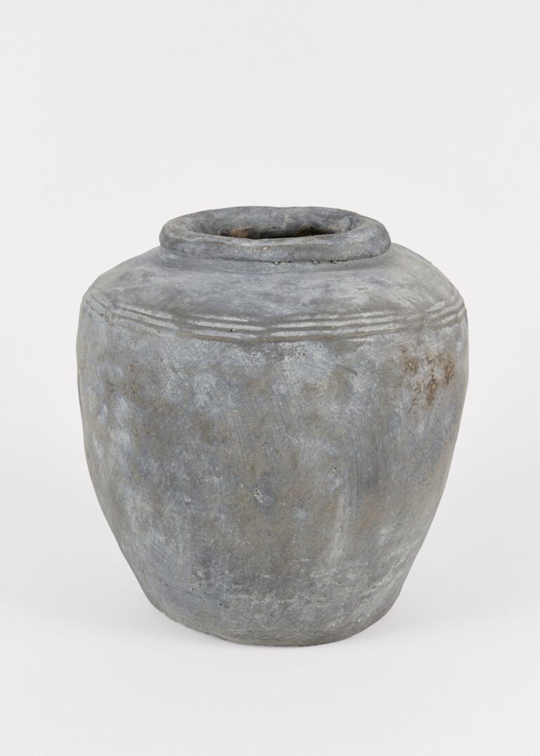 Distressed Rustic Concrete Vase - 12 inch Tall