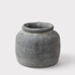 Distressed Rustic Concrete Vase - 7 inch Tall