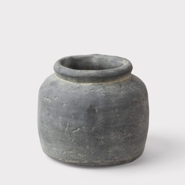 Distressed Rustic Concrete Vase - 7 inch Tall