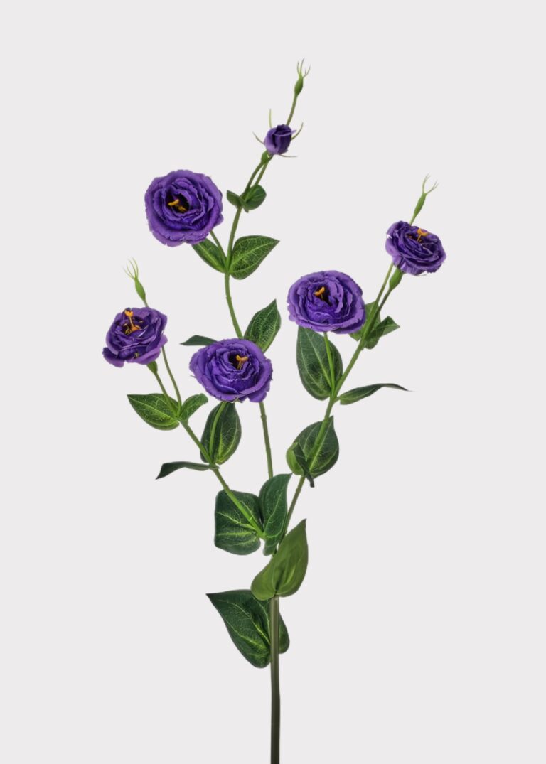 Tall Lisianthus Artificial Flower Spray in Purple - 36 inch